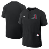 Arizona Diamondbacks Authentic Collection Raglan Short Sleeve Windshirt Black