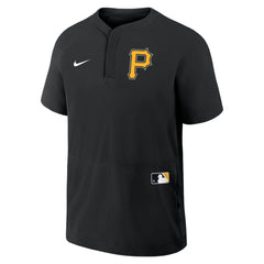 Pittsburgh Pirates Authentic Collection Raglan Short Sleeve Windshirt Black