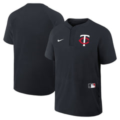 Minnesota Twins Authentic Collection Raglan Short Sleeve Windshirt Navy