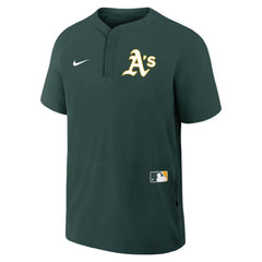 Athletics Authentic Collection Raglan Short Sleeve Windshirt Green