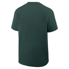Athletics Authentic Collection Raglan Short Sleeve Windshirt Green