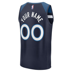 Minnesota Timberwolves Fastbreak Custom Jersey - Icon Edition - Navy for sale