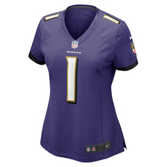 Number 1 Bride Baltimore Ravens Women's Game Jersey - Purple discount
