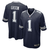 Number 1 Groom Dallas Cowboys Game Jersey - Navy sale