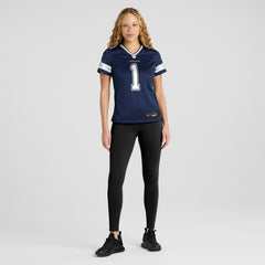 Number 1 Bride Dallas Cowboys Women's Game Jersey - Navy discount