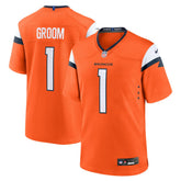 Number 1 Groom Denver Broncos Game Jersey - Orange sale