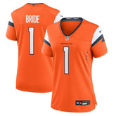 Number 1 Bride Denver Broncos Women's Game Jersey - Orange on sale