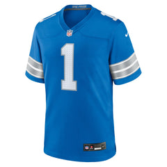 Number 1 Groom Detroit Lions Game Jersey - Blue discount