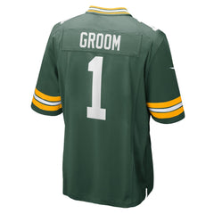 Number 1 Groom Green Bay Packers Game Jersey - Green cheap