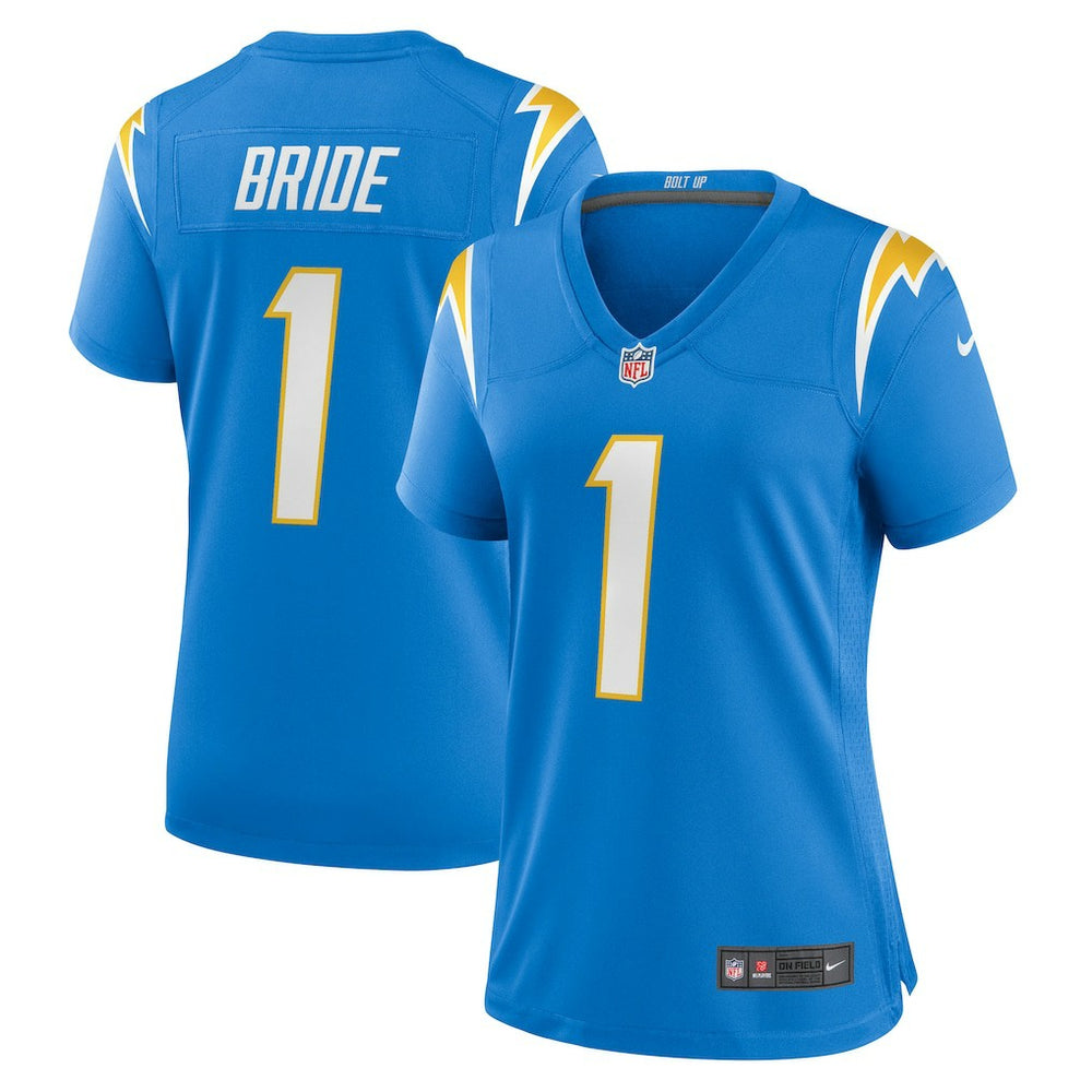 Number 1 Bride Los Angeles Chargers Women's Game Jersey - Powder Blue outlet
