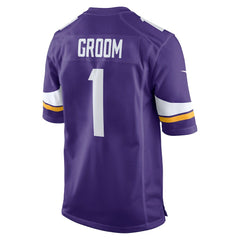 Number 1 Groom Minnesota Vikings Game Jersey - Purple discount
