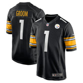 Number 1 Groom Pittsburgh Steelers Game Jersey - Black sale