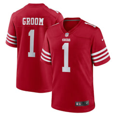 Number 1 Groom San Francisco 49ers Game Jersey - Scarlet outlet
