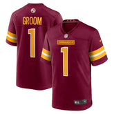 Number 1 Groom Washington Commanders Game Jersey - Burgundy discount