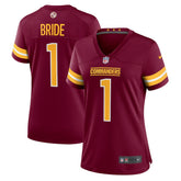 Number 1 Bride Washington Commanders Women's Game Jersey - Burgundy discount