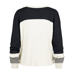 Dallas Cowboys '47 Women's Double Header Curve Raglan Long Sleeve Crop Top - Cream online