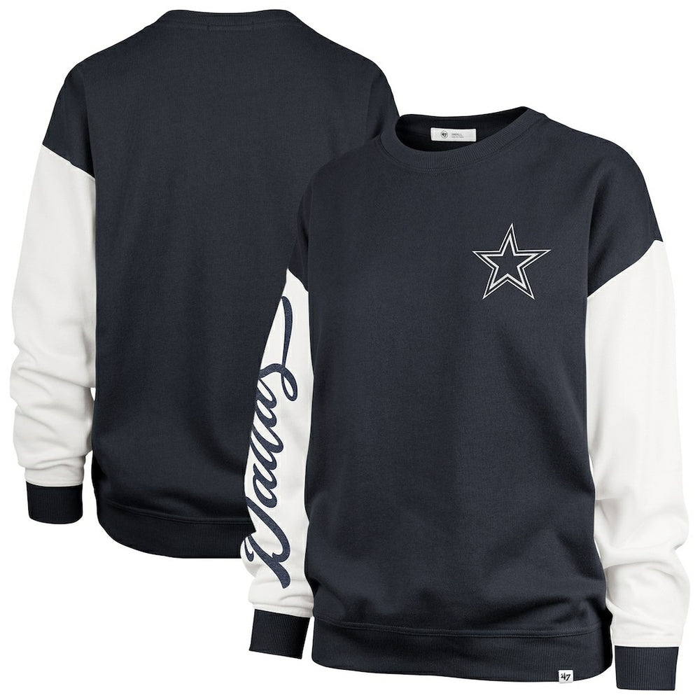 Dallas Cowboys '47 Women's Double Header Rise Andie Pullover Sweatshirt - Blue online