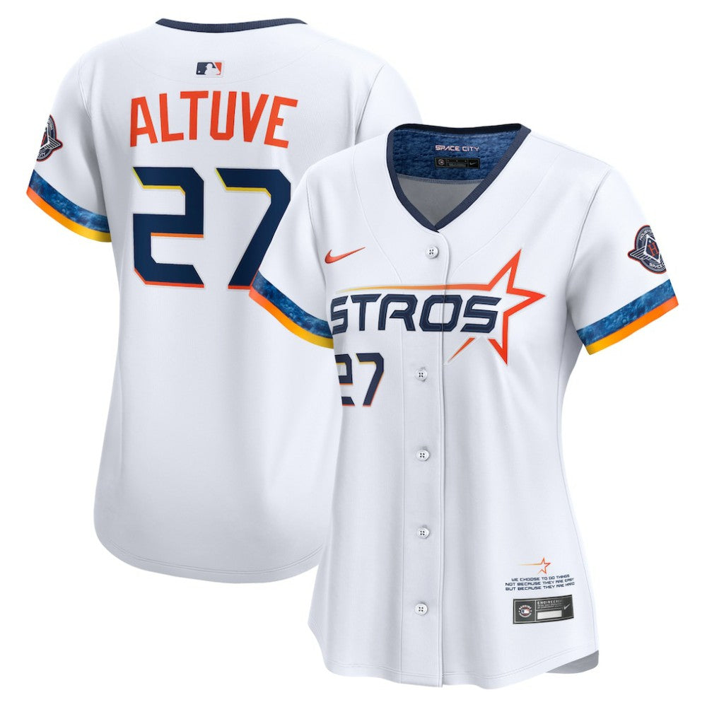 Jose Altuve Houston Astros Women's 2025 City Connect Limited Jersey White
