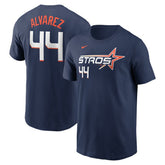 Yordan Alvarez Houston Astros 2025 City Connect Fuse Name & Number T-Shirt Navy