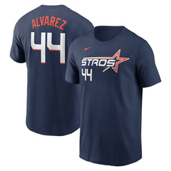Yordan Alvarez Houston Astros 2025 City Connect Fuse Name & Number T-Shirt Navy