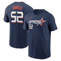 Bryan Abreu Houston Astros 2025 City Connect Fuse Name & Number T-Shirt Navy