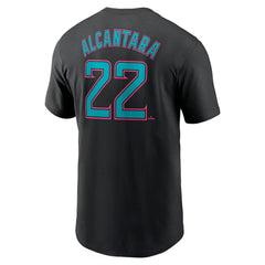 Sandy Alcantara Miami Marlins 2025 City Connect Fuse Name & Number T-Shirt Black
