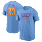 Kris Bryant Colorado Rockies 2025 City Connect Fuse Name & Number T-Shirt Light Blue