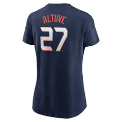 Jose Altuve Houston Astros Women's 2025 City Connect Fuse Name & Number T-Shirt Navy