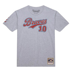 Chipper Jones Atlanta Braves Cooperstown Collection Player T-Shirt Heather Gray