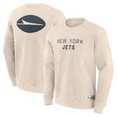 New York Jets Elements Future Ground Lettering Pullover Sweatshirt - Cream on sale