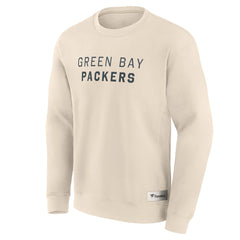 Green Bay Packers Elements Future Ground Lettering Pullover Sweatshirt - Cream on sale