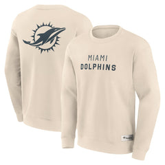 Miami Dolphins Elements Future Ground Lettering Pullover Sweatshirt - Cream cheap