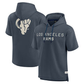 Los Angeles Rams Elements Future Ground Lettering Short Sleeve Pullover Hoodie - Navy cheap