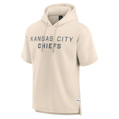 Kansas City Chiefs Elements Future Ground Lettering Short Sleeve Pullover Hoodie - Cream on sale