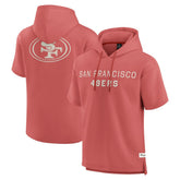 San Francisco 49ers Elements Future Ground Lettering Short Sleeve Pullover Hoodie - Red online