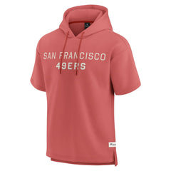 San Francisco 49ers Elements Future Ground Lettering Short Sleeve Pullover Hoodie - Red online