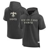 New Orleans Saints Elements Future Ground Lettering Short Sleeve Pullover Hoodie - Charcoal sale