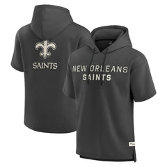 New Orleans Saints Elements Future Ground Lettering Short Sleeve Pullover Hoodie - Charcoal sale