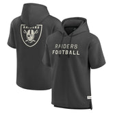 Las Vegas Raiders Elements Future Ground Lettering Short Sleeve Pullover Hoodie - Charcoal sale