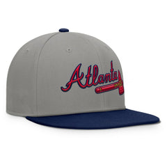 Atlanta Braves Clubhouse Dugout Fitted Hat Gray/Navy
