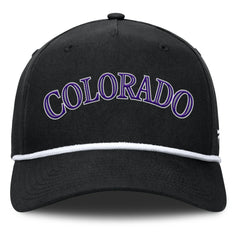 Colorado Rockies Clubhouse Foul Ball A-Frame Adjustable Hat Black