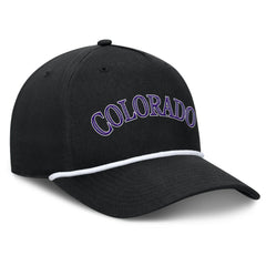 Colorado Rockies Clubhouse Foul Ball A-Frame Adjustable Hat Black