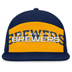 Milwaukee Brewers Clubhouse Splitter Snapback Hat Navy/Gold