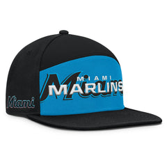 Miami Marlins Clubhouse Splitter Snapback Hat Black/Blue