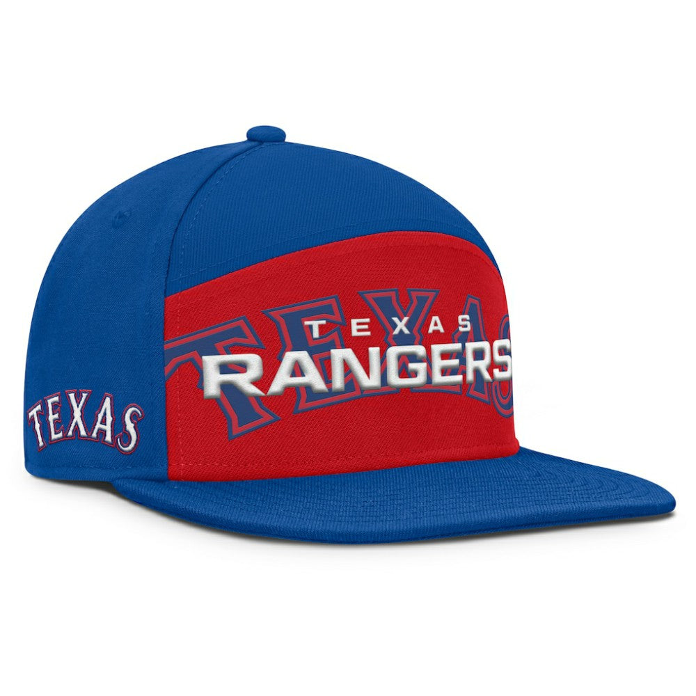 Texas Rangers Clubhouse Splitter Snapback Hat Royal/Red