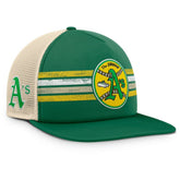 Athletics Cooperstown Collection Powers Snapback Hat Green/Natural