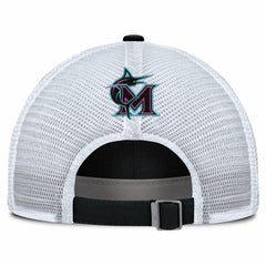 Miami Marlins Unisex 2025 City Connect Trucker Adjustable Hat Black/White