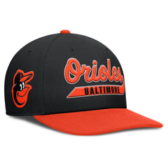Baltimore Orioles Pro Performance Snapback Hat Black/Orange