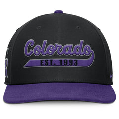 Colorado Rockies Pro Performance Snapback Hat Black/Purple