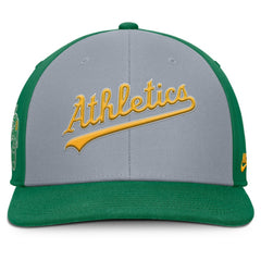 Athletics Pro Performance Snapback Hat Gray/Green